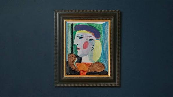 Pablo Picasso's Femme au béret mauve painting from 1937