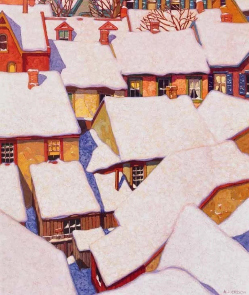 A.J. Casson. House Tops in the Ward (1924). Courtesy - The Groyp of Seven