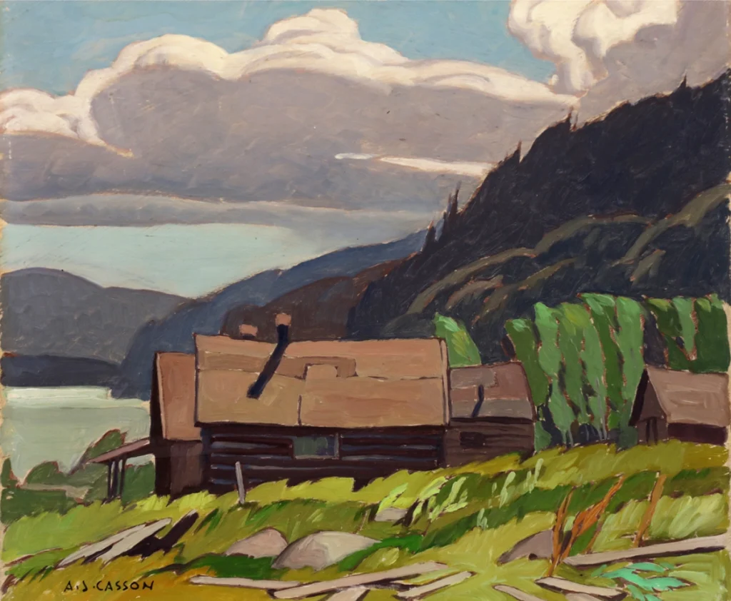 A.J. Casson. Lumberman’s Cabin, Lake of Two Rivers (1942). Courtesy - Agnes Etherington Arts Centre