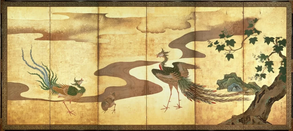 Phoenixes by Paulownia Trees