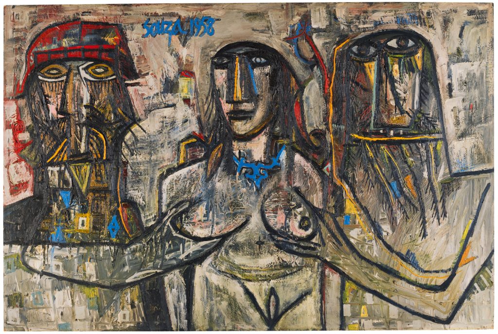 An artwork by F N SouzaCourtesy: Sothebys