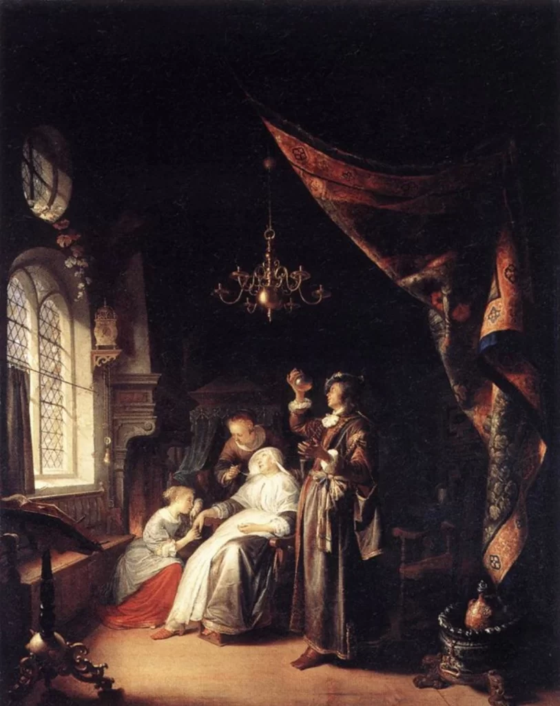 Gerrit Dou. The Dropsical Woman (1663)
