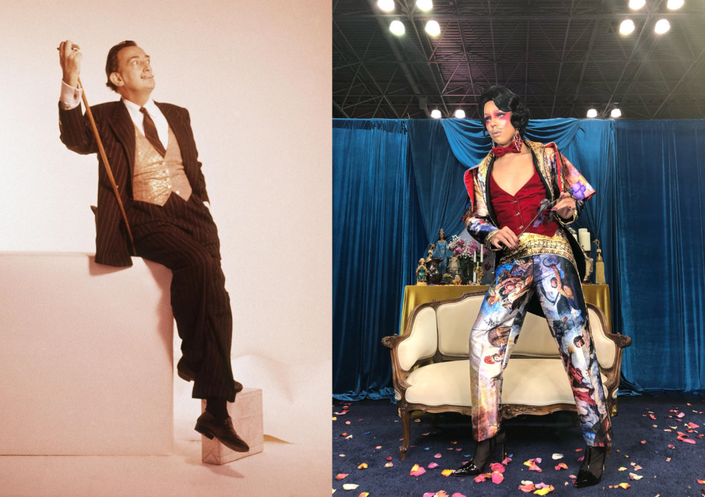 Salvador Dali (L), Aja (R)Courtesy - Horst P. Horst (L)/ Aja via Facebook (R)