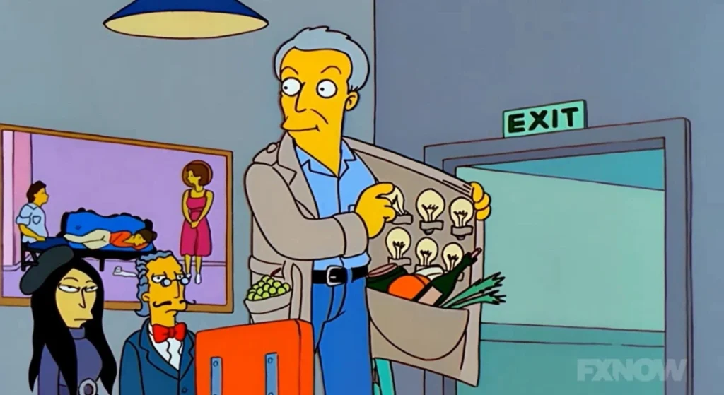 Jasper Johns in The Simpson's Episode Courtesy - simpsonsarthistory via Tumblr