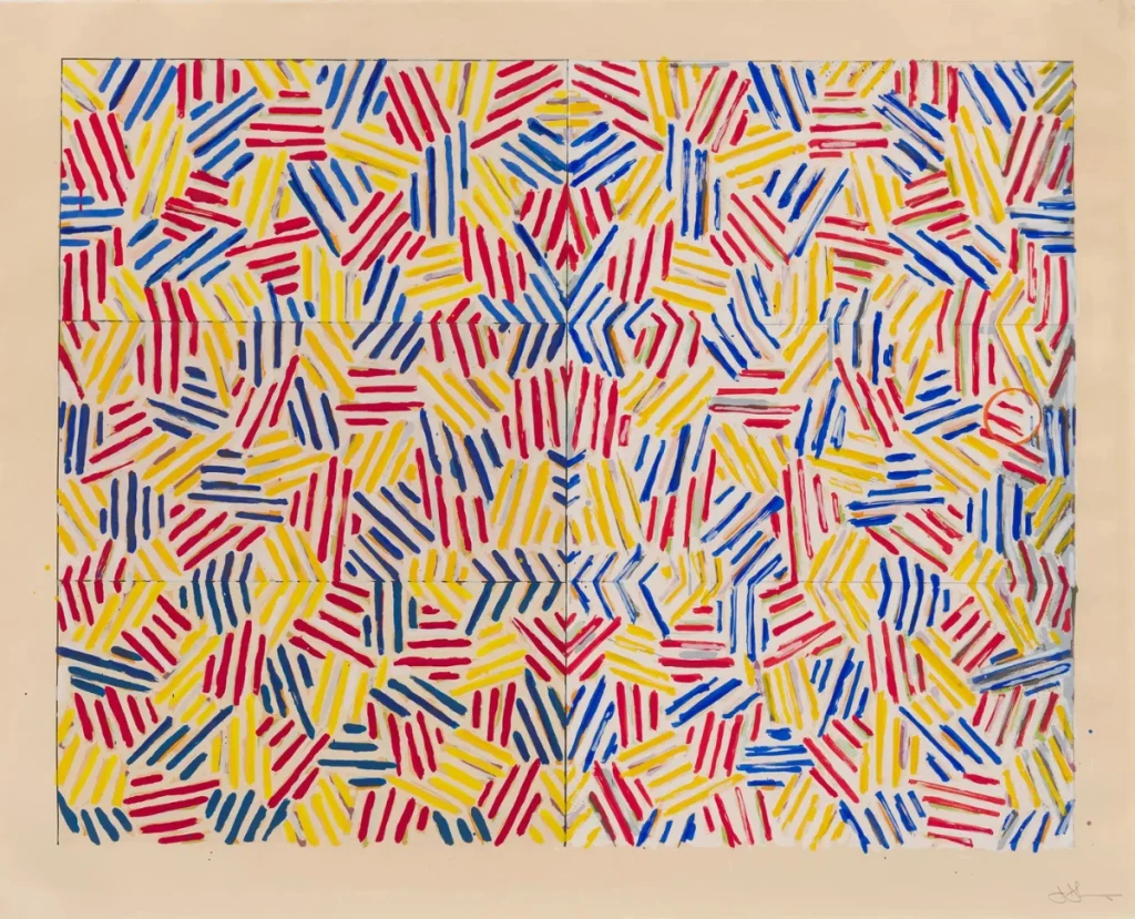 Jasper Johns. Corpse and Mirror (1976). Courtesy - Jasper Johns and Simca Print Artist, Inc., New York