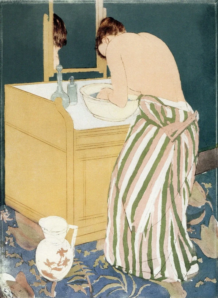 Mary Cassatt. Woman Bathing (1890-91). Courtesy - Wikimedia Commons