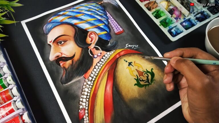 Tribute to the Maratha Warrior: Shivaji Maharaj Canvas Painting Ideas