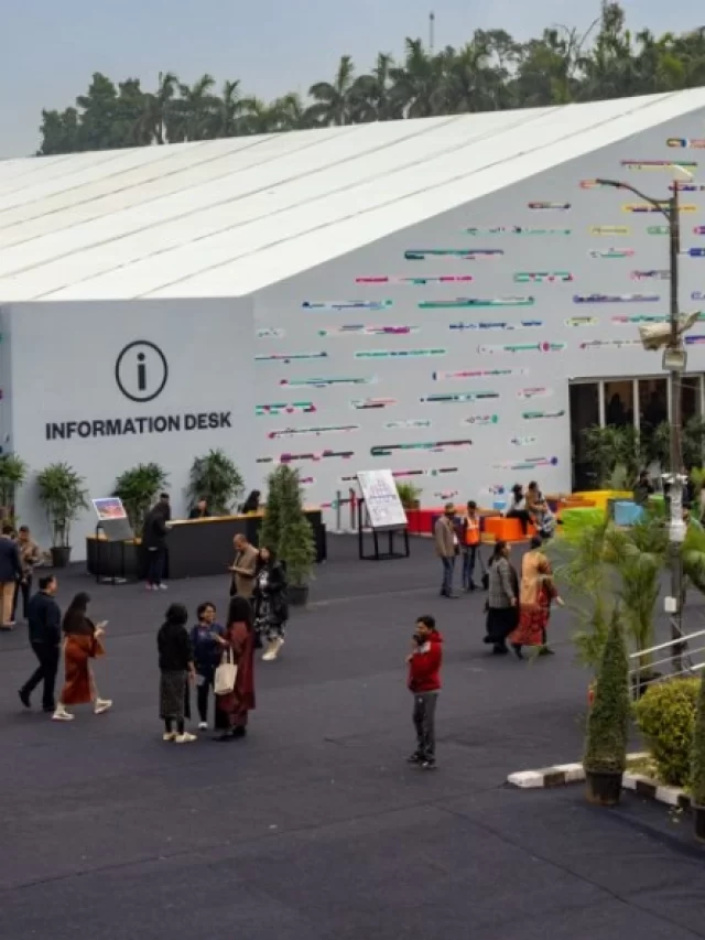 The outside view of India Art Fair