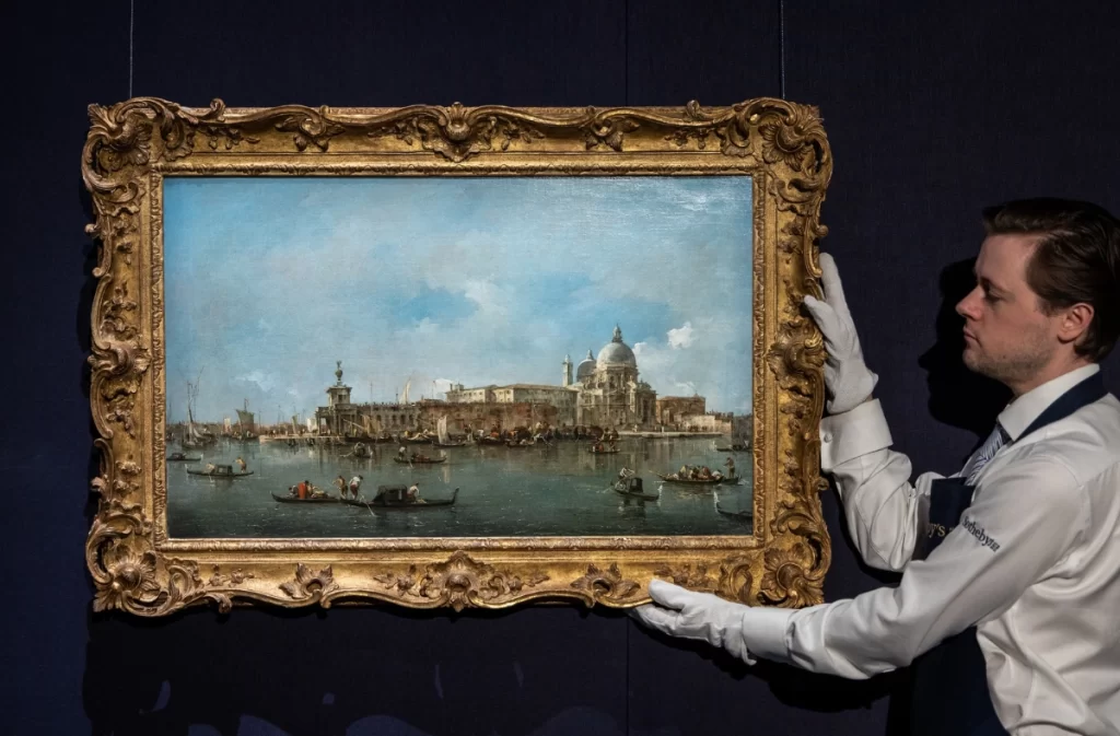 Francesco Guardi, Venice, a View of the Punta della Dogana and the Church of Santa Maria della Salute (one of a pair)