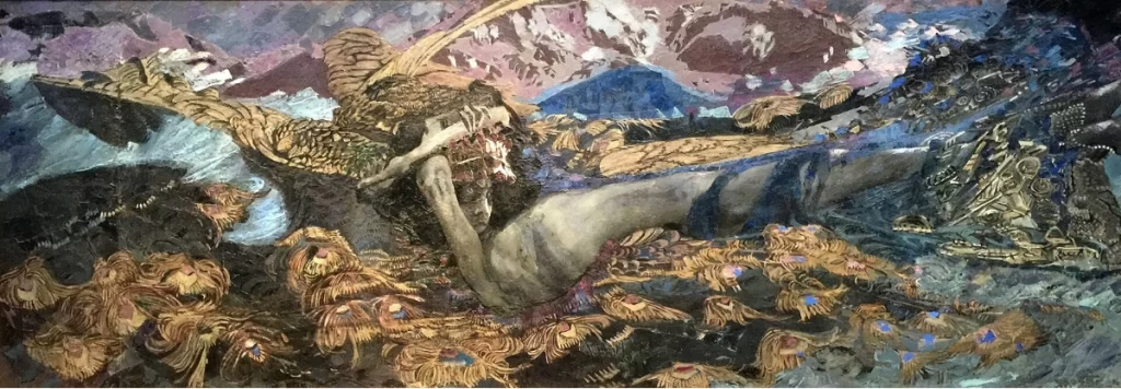 Mikhail Vrubel Art - The Demon Downcast (1902)