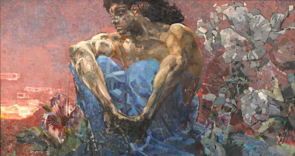 Mikhail Vrubel Paintings - The Demon Seated (1890)