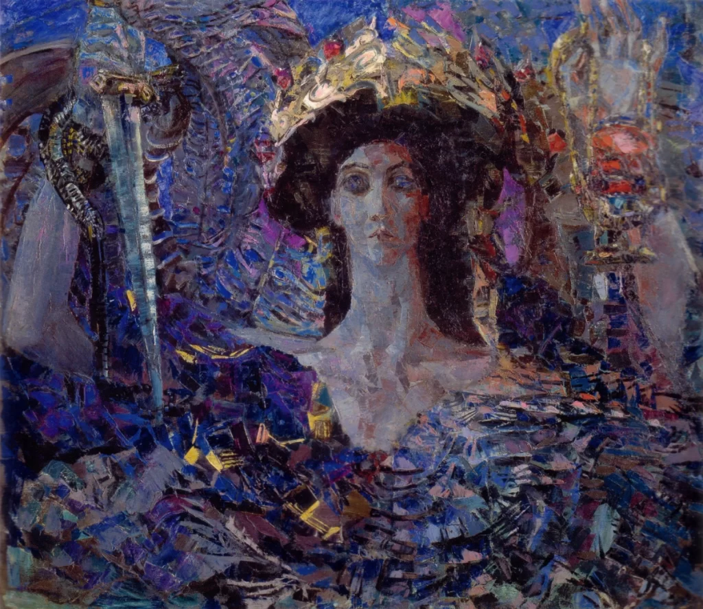 Mikhail Vrubel Paintings - The Six Winged Seraph (1905)