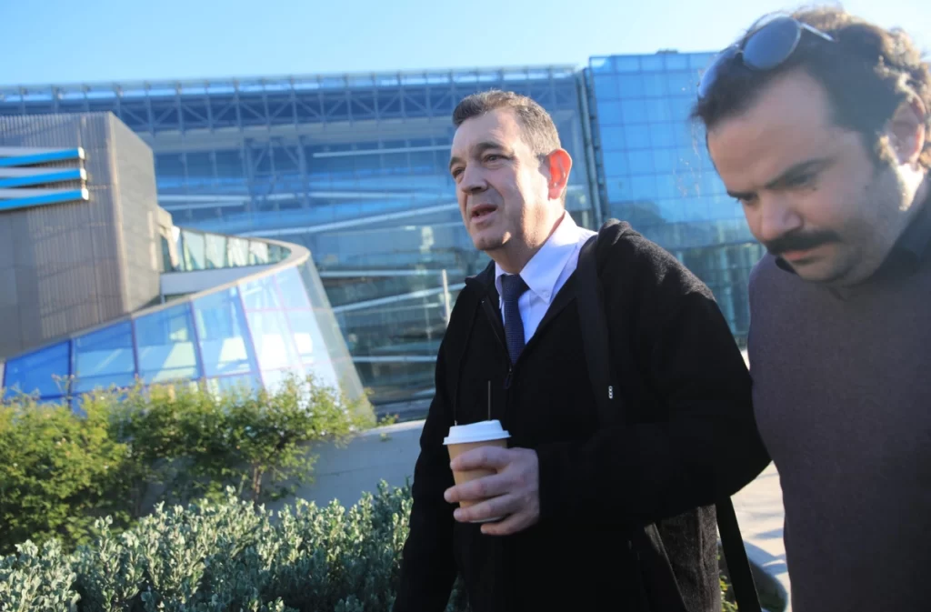 Nikos Papadopoulos Escorted Out
