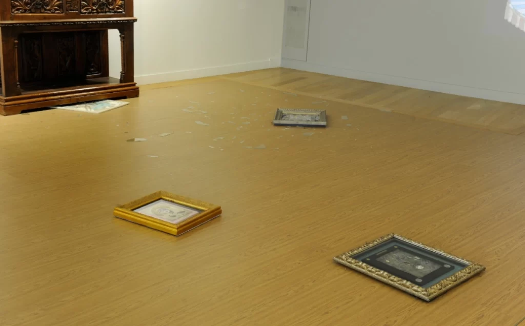 Works by Christophoros Katsadiotis vandalised.