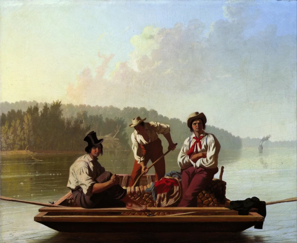 george caleb bingham art. Boatmen on the Missouri (1846) 