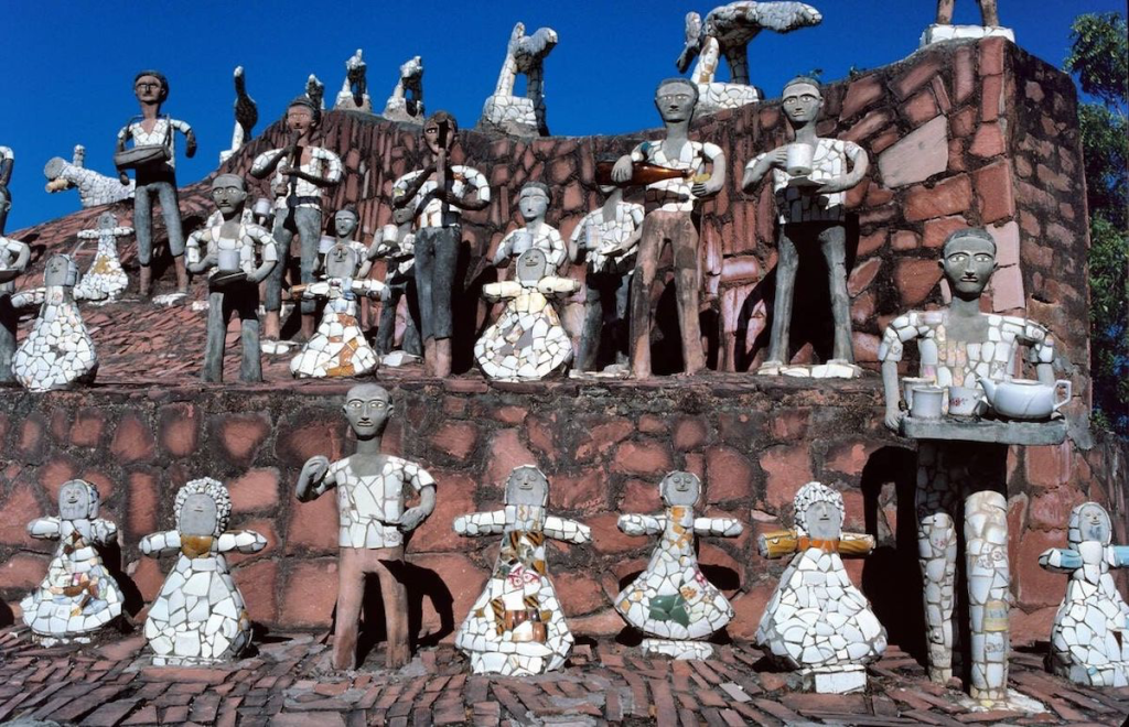 Populating the rock garden by New Chand in Chandigarh