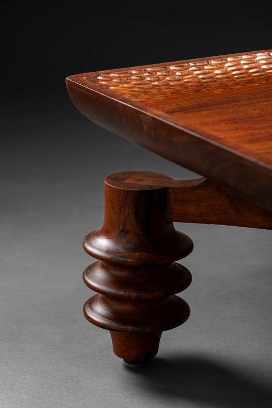 Close-up of Chatur (Centre Table) inspired from the Chowrang (a low height platform for dining) in Maharashtrian household  | Courtesy of Rucharani