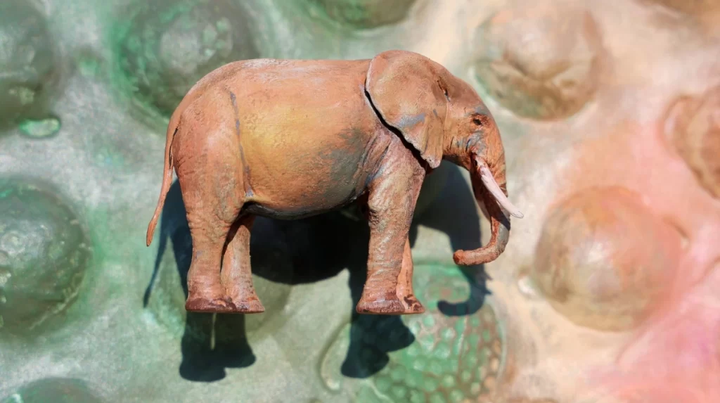 An elephant in Aakash Ranison's Below 2 