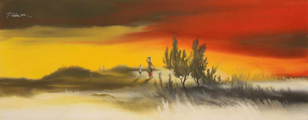 Immersive watercolour paintings by Bikash Poddar