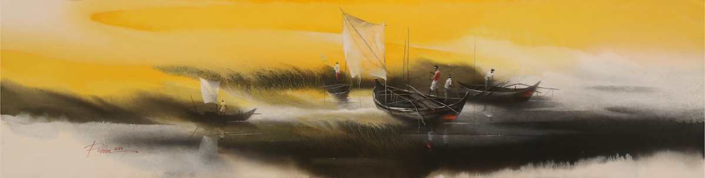 Landscapes in Water colour by Bikash Poddar