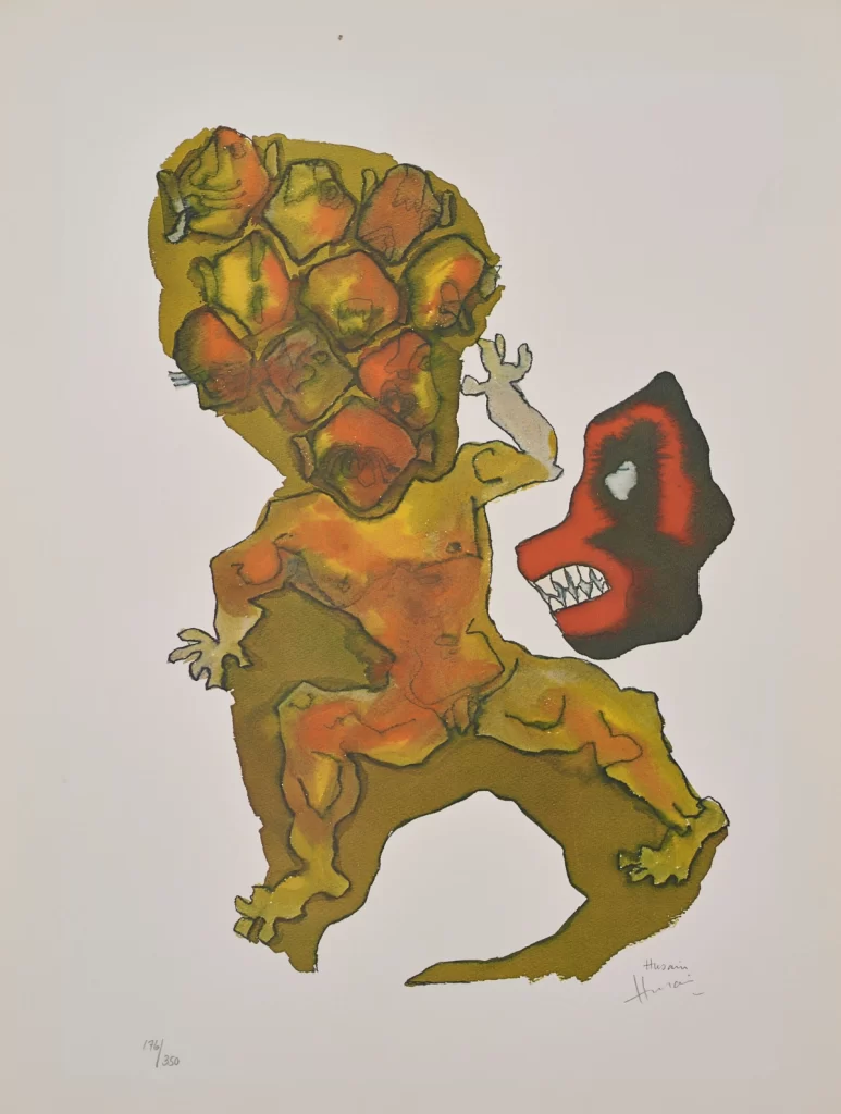 MF Husain. Untitled (Hanuman Series). Courtesy - Christie's