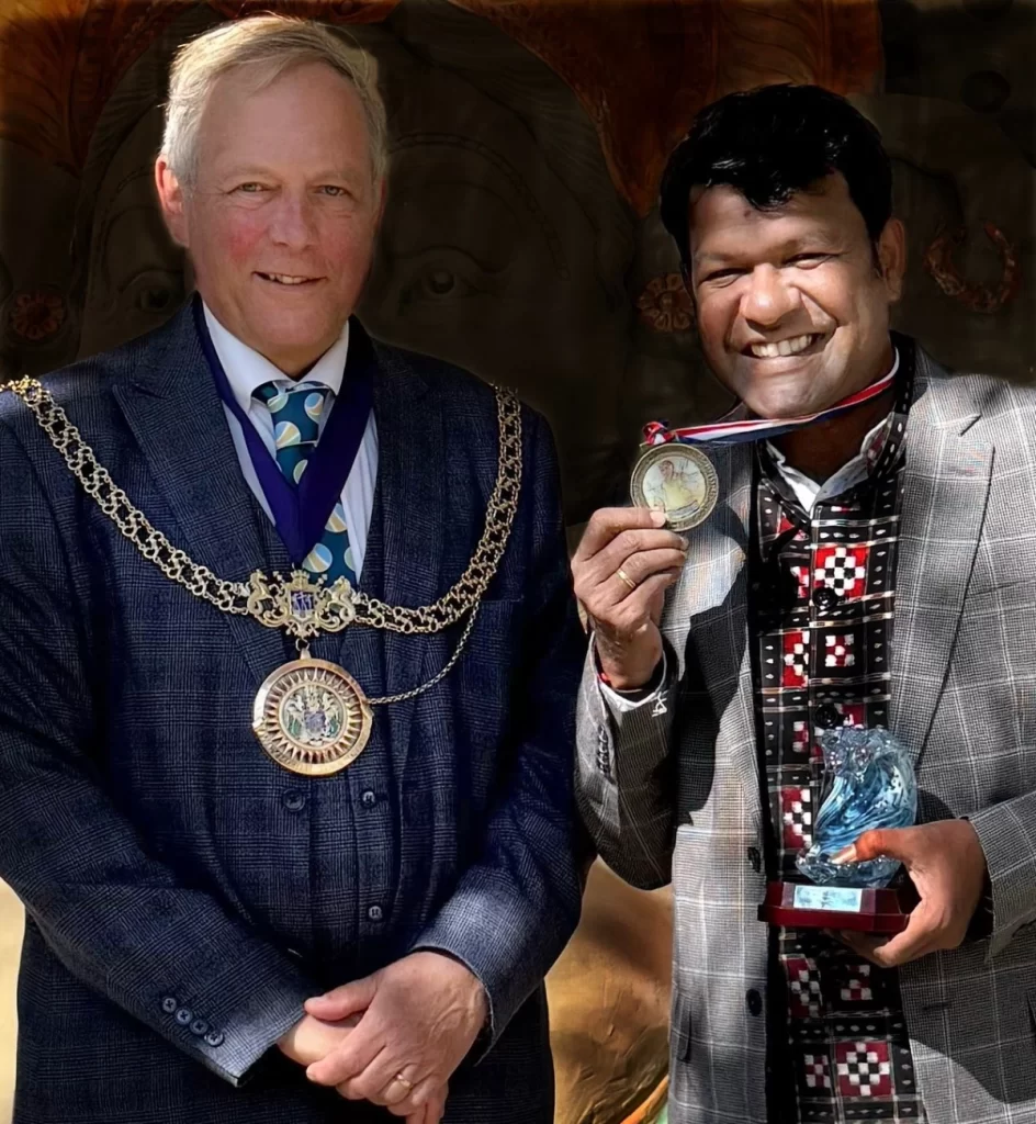 Sudarsan Pattnaik with the Director of SandWorld 2025 Courtesy - airnewsalerts via Threads