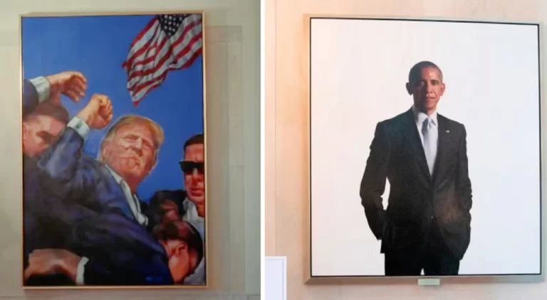 White House Replaces Obama’s Portrait With a Picture of Trump’s Assassination Attempt