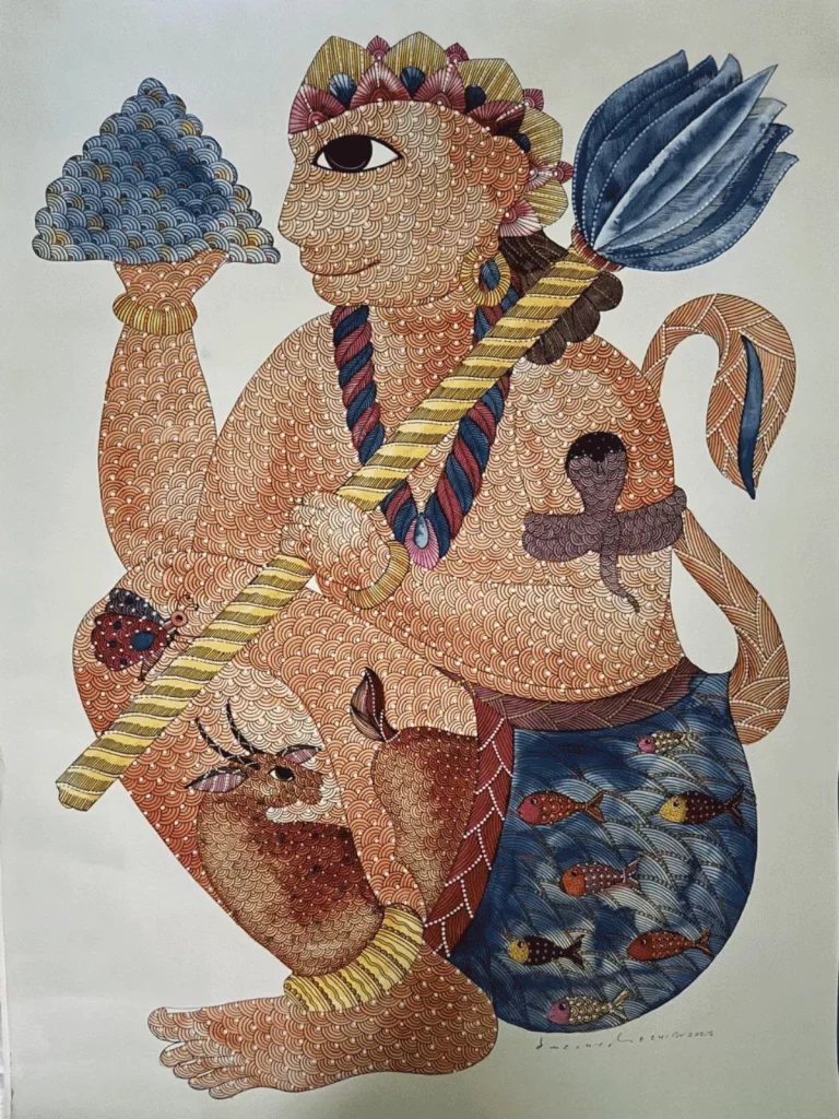 Venkat Raman Singh Shyam. Hanumanji. Courtesy - MeMeraki