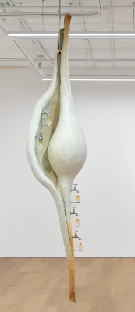 Yibei Zhang’s hanging sculpture, There is everything in our bonfire (2024) which was sold according to Art Basel Hong Kong Sales Report 2025 Courtesy - BANK