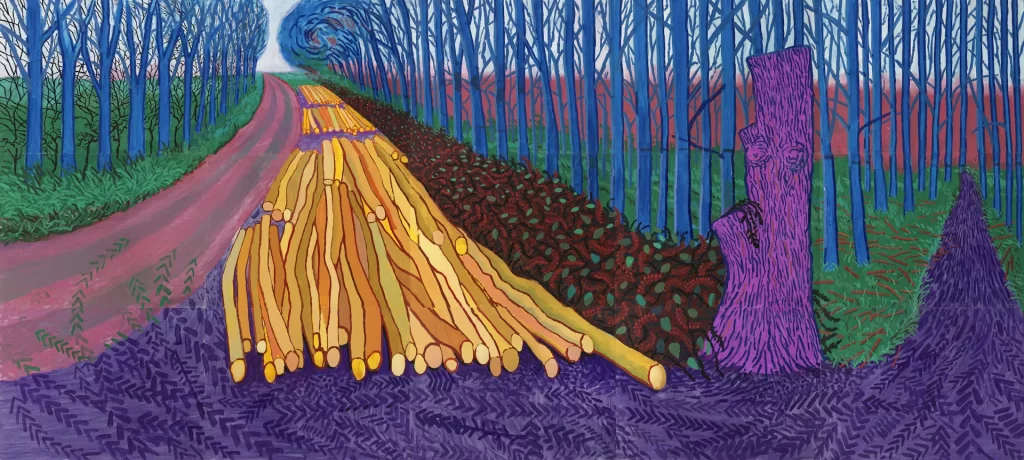 David Hockney, Winter Timber, 2009. Image Courtesy of lmvh




