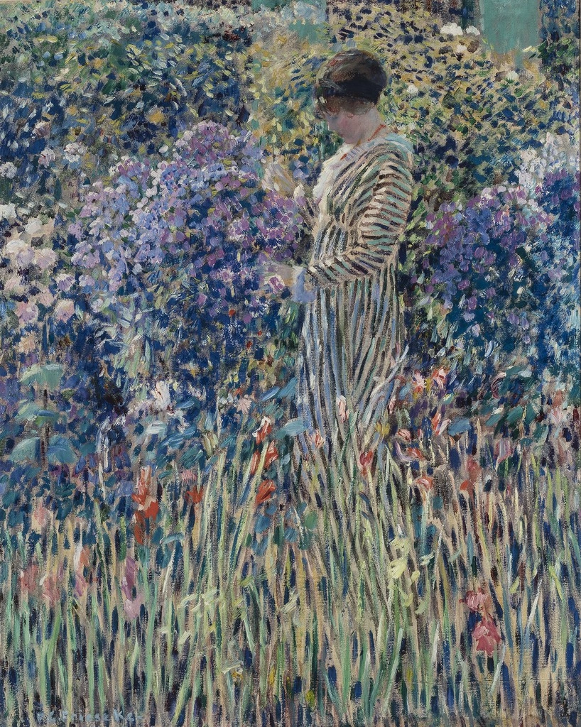 Frieseke, Lady in a Garden 1914. Image Courtesy: Terra Foundation of American Art
