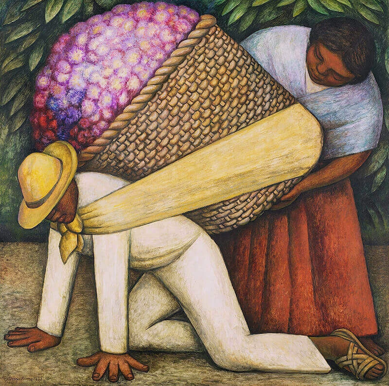 The Flower Carrier by Diego Rivera. Image Courtesy of Diego Rivera.org