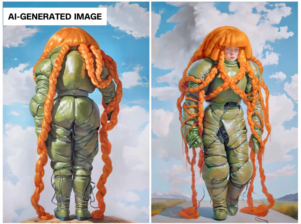 Holly Herndon and Mat Dryhurst's "Embedding Study 1" and "Embedding Study 2" are part of the Christie's AI auction. Image 
Courtesy Christie's Images LTD 2025