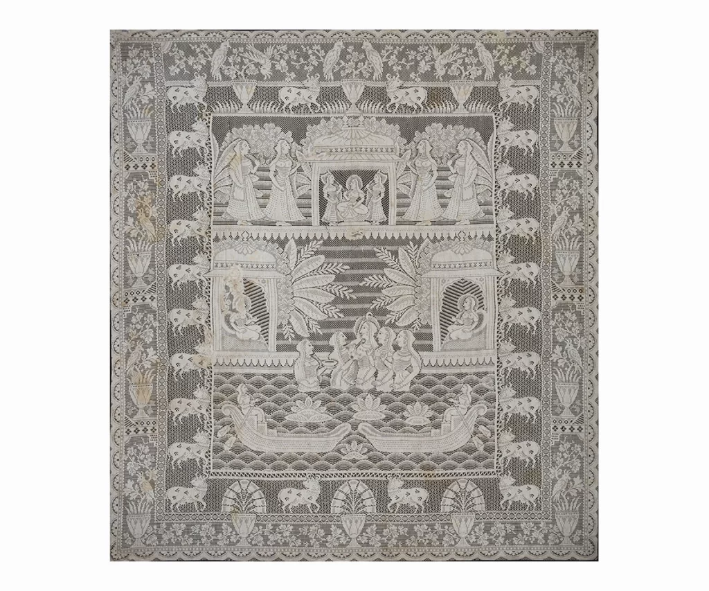 Jal Vihar Pichwai; c. 1920; Cotton; 194 x 178 cm; Museum of Art & Photography (MAP), Bengaluru. Courtesy:MAPacademy.io