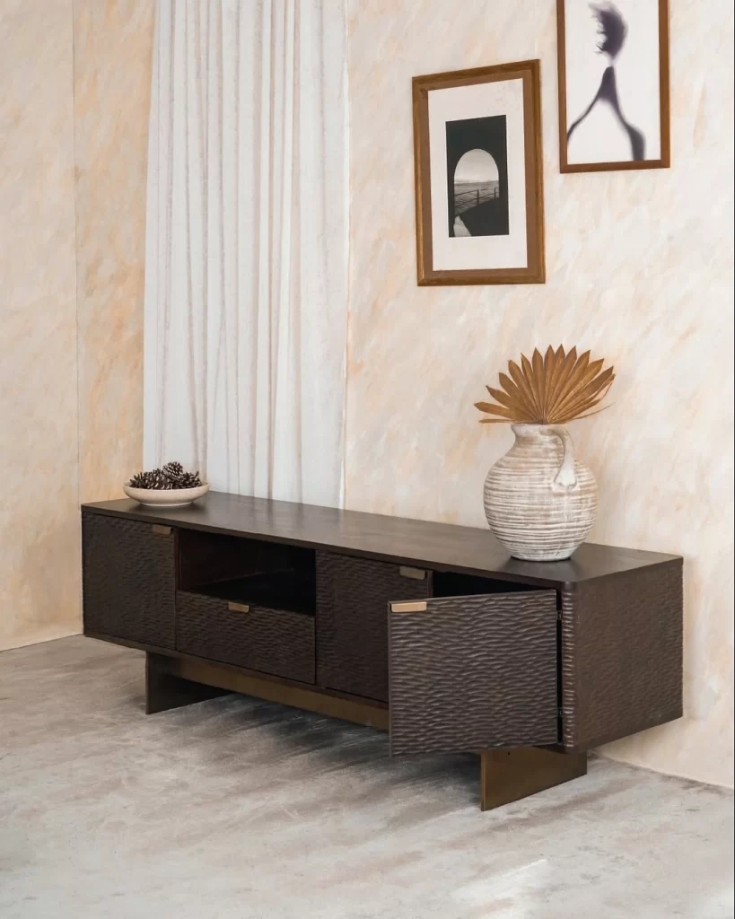 Sculpt TV unit, Aether series. Courtesy: Orange Tree