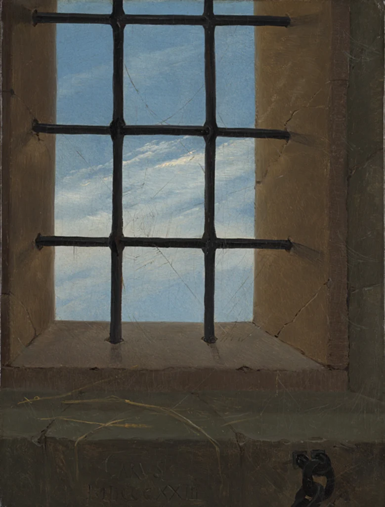 A View of the Sky from a Prison Window by Carl Gustav Carus (1823). Courtesy - National Gallery