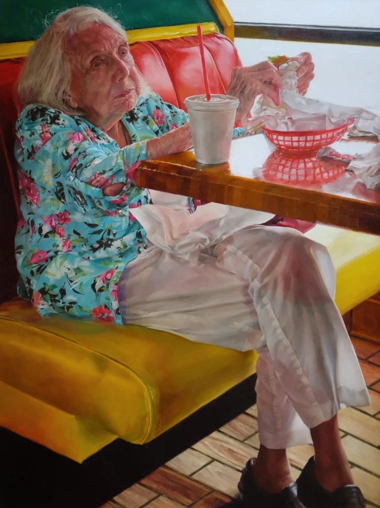 Amy Werntz. Lunch [Winning Work], Oil on Panel. Courtesy - Boynes Artist Award