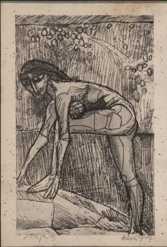 Untitled by F.N Souza, Lithography, Image Courtesy: Princeps.com