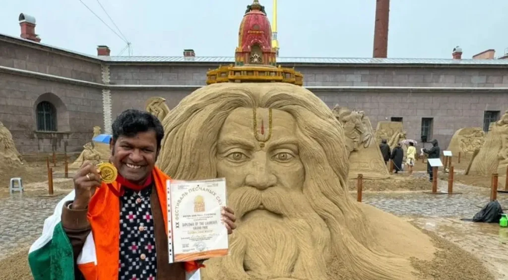 Sudarsan Pattnaik Courtesy - Odisha TV