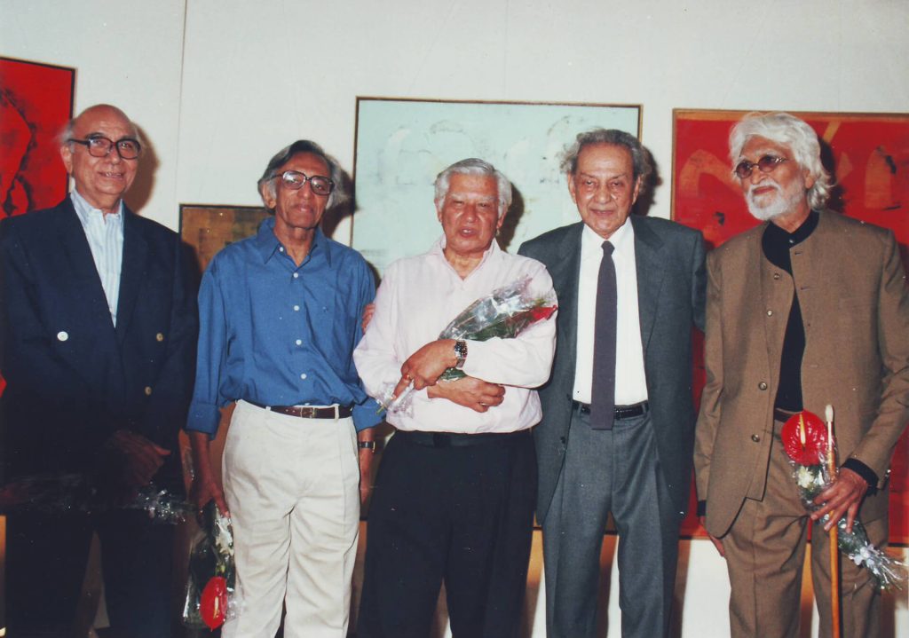 Krishen khanna with other progressive artists