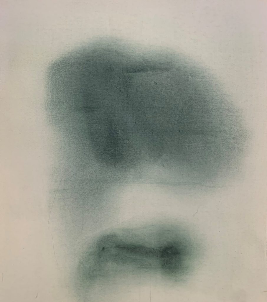 oil and casein on silk art