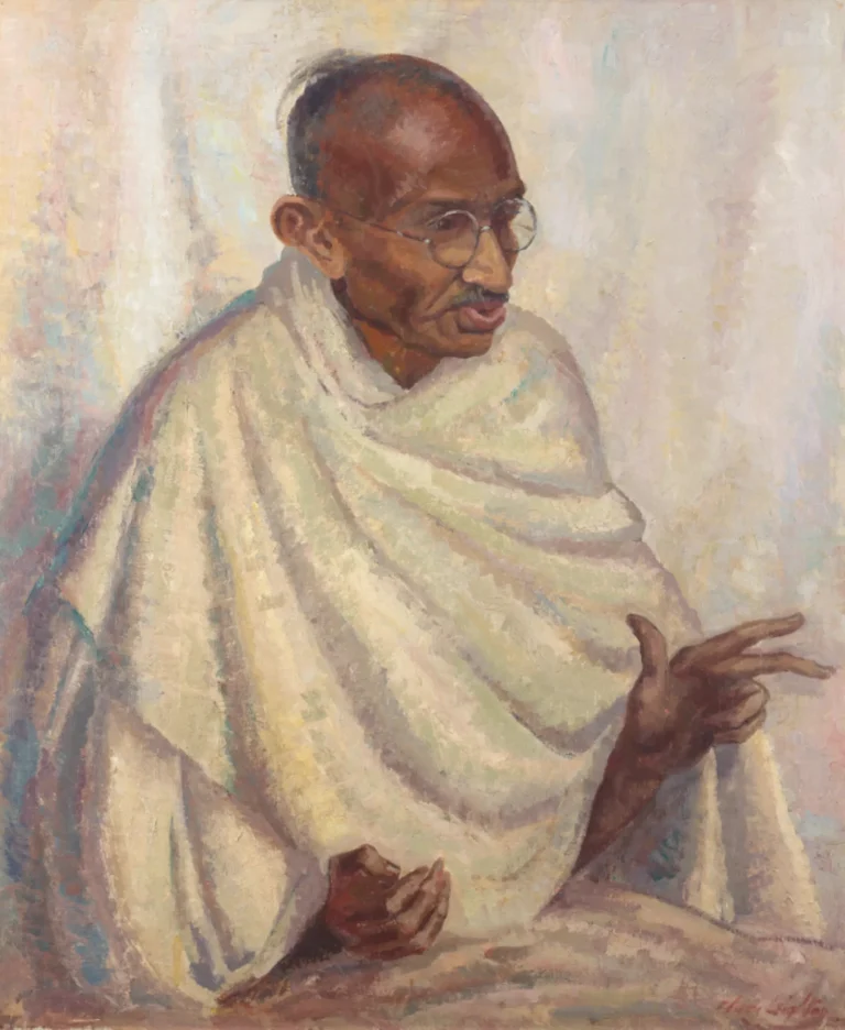 Rare Gandhi Portrait by British Artist Fetches Over £150,000 at Auction