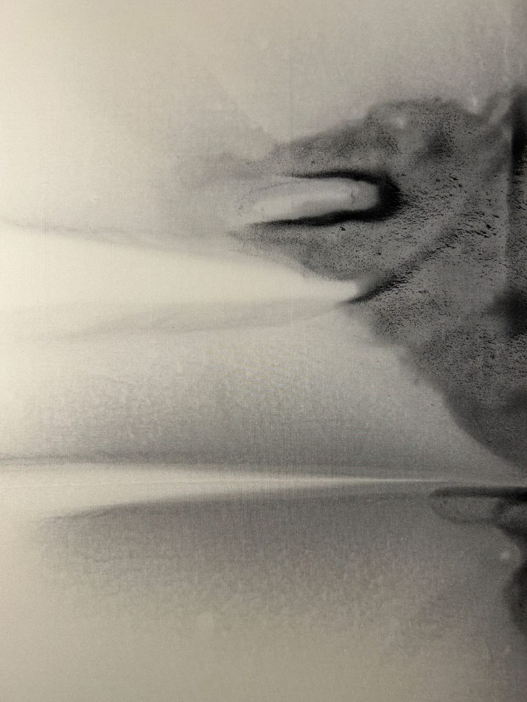 oil and casein on silk art