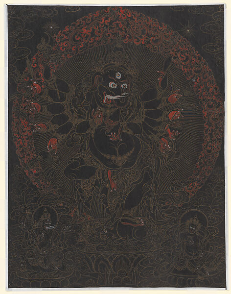 Painting from Mongolia depicting Ganesha dancing