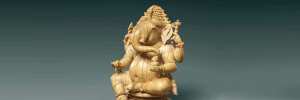 Sculpture of seated Ganesha at The Metropolitan Muesum of Art