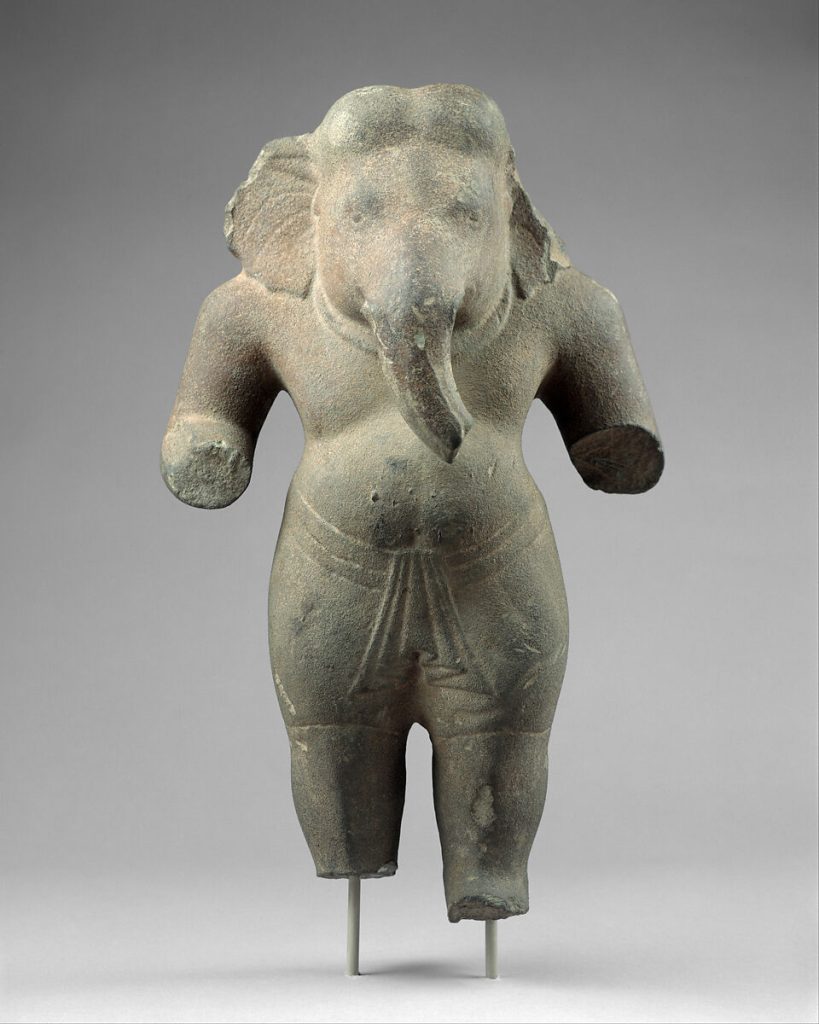 Sculpture from Cambodia depicting Ganesha standing