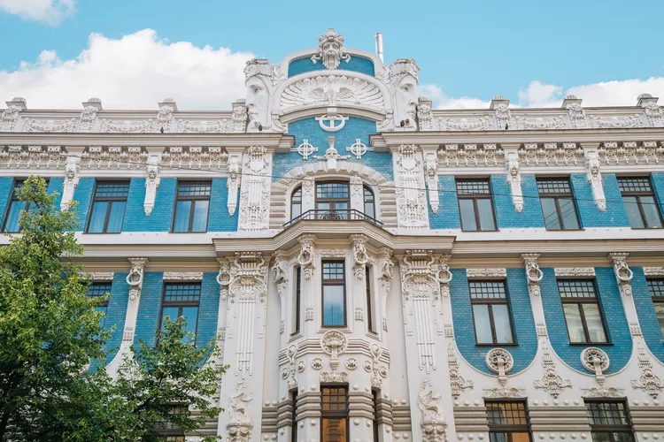 Art Nouveau Building in Albert Street, Riga, Latvia