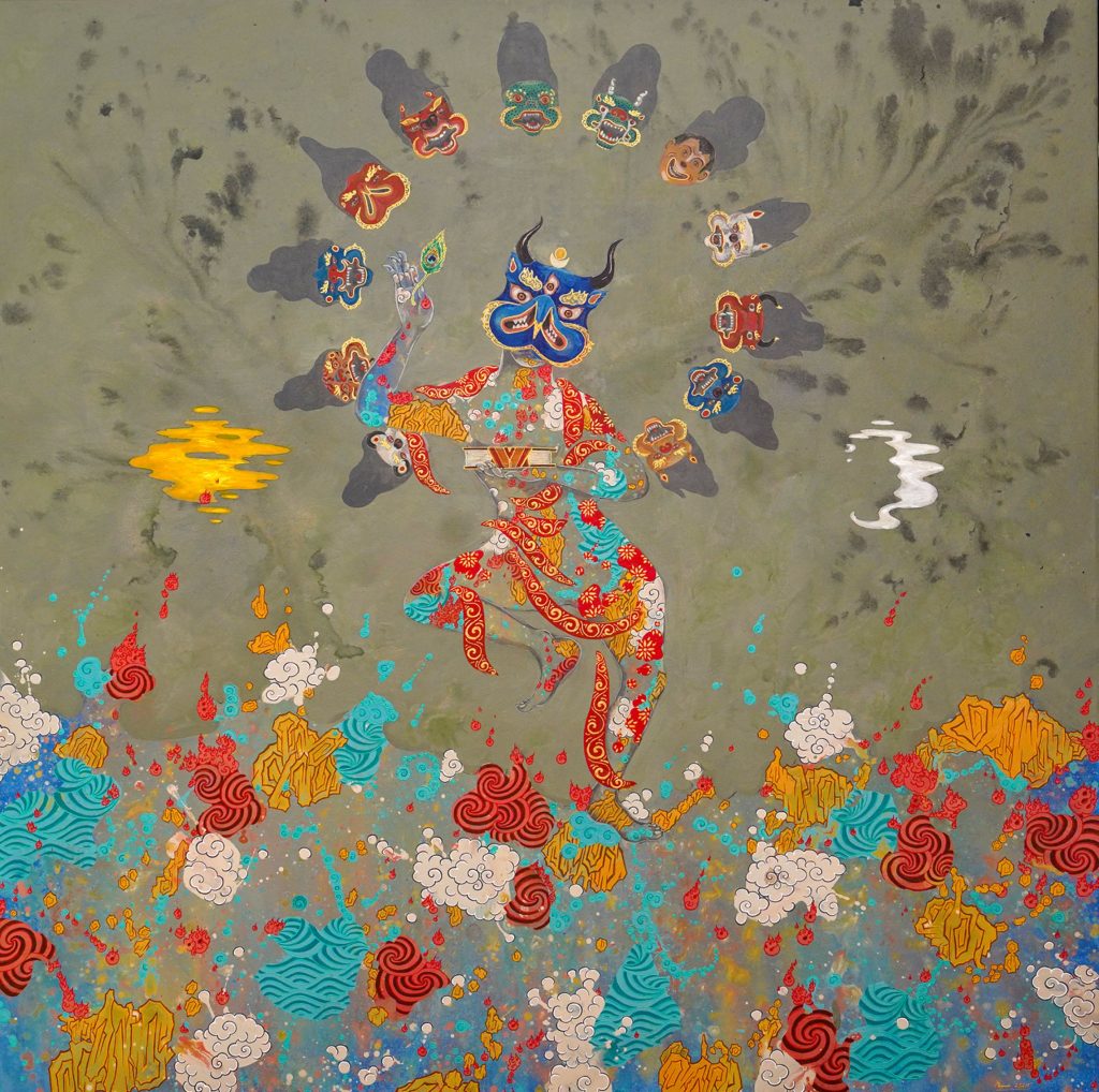 Bardo-Transit, Acrylic on Canvas, Image Courtesy: Threshold Gallery