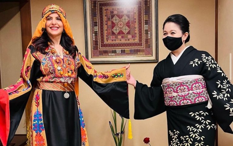 Cross-Stitching Cultures: How Japanese and Palestinian Traditions Meet in One Obi