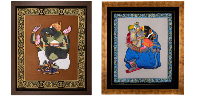 Thota Vaikuntam Explores Embroidery in Solo Exhibition at Black Cube Gallery